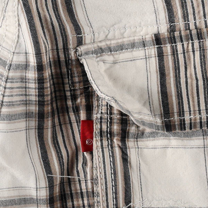 Levi's CARGO Check Pattern Cargo Shorts, Men's Size W33 (approx.) cotton white type Vintage Second Hand