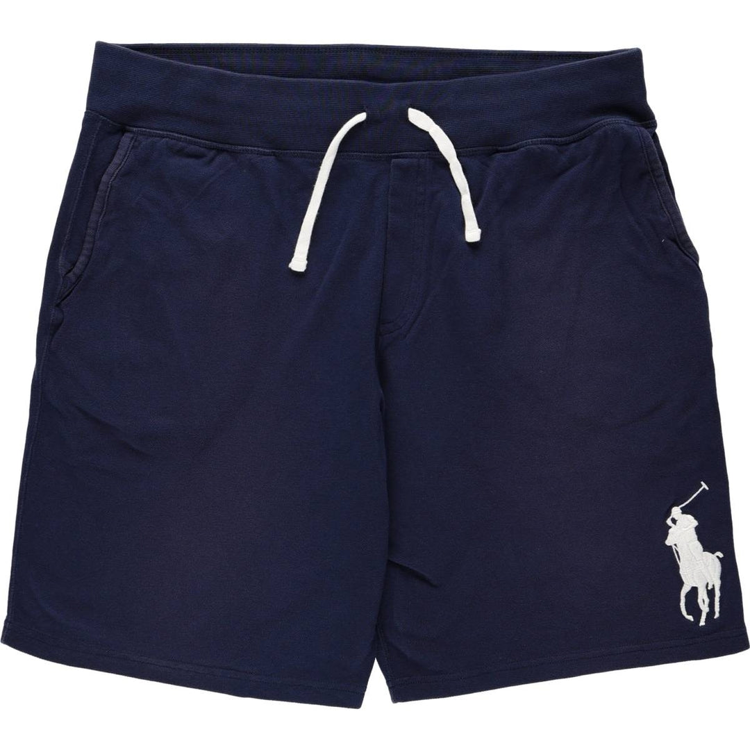 Ralph Lauren POLO RALPH LAUREN Big Pony Piqué Sweat Shorts, Men's XXL equivalent. cotton navy blue type Vintage Second Hand