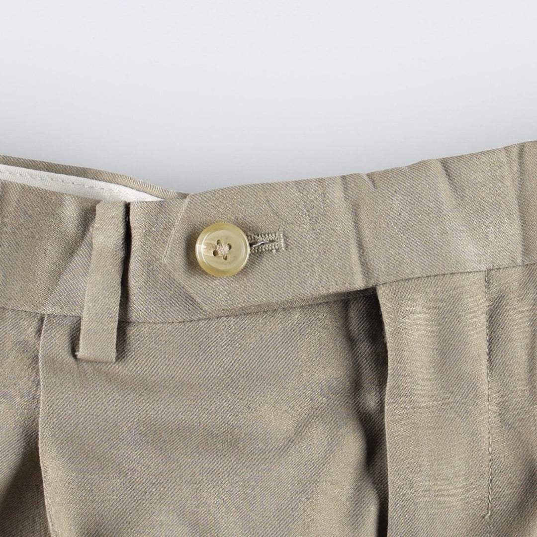 Ralph Lauren RALPH Two-pleat slacks pants for men, equivalent to size W31. polyester Beige type Vintage Second Hand