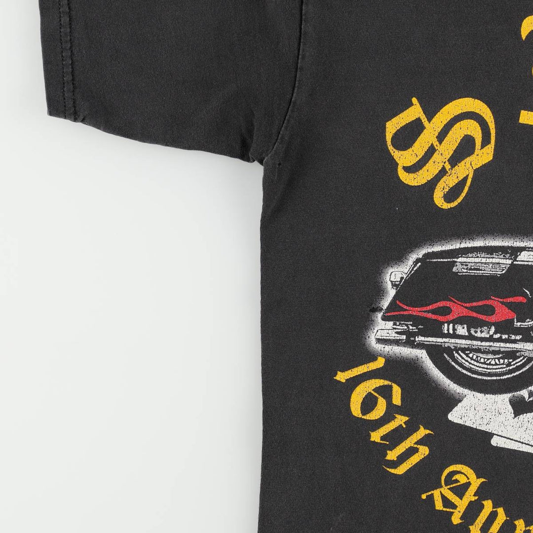 Poker Run Motorcycle Bike T-Shirt (Men's Size M) unclear black type Vintage Second Hand