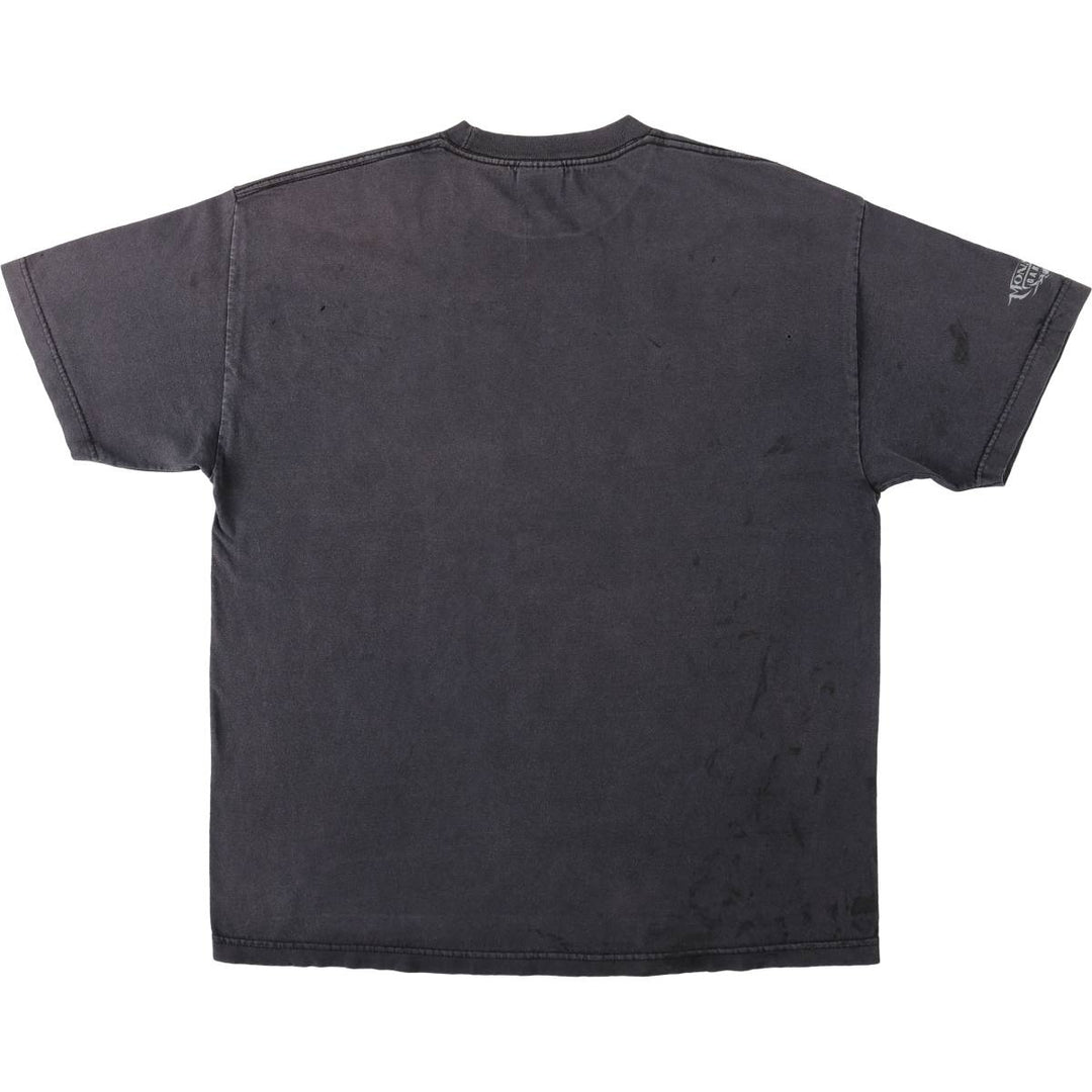 2000'S ALSTYLE MONSTER GARAGE Motorcycle T-shirt, Made in USA, Men's XL equivalent. cotton black type Vintage Second Hand