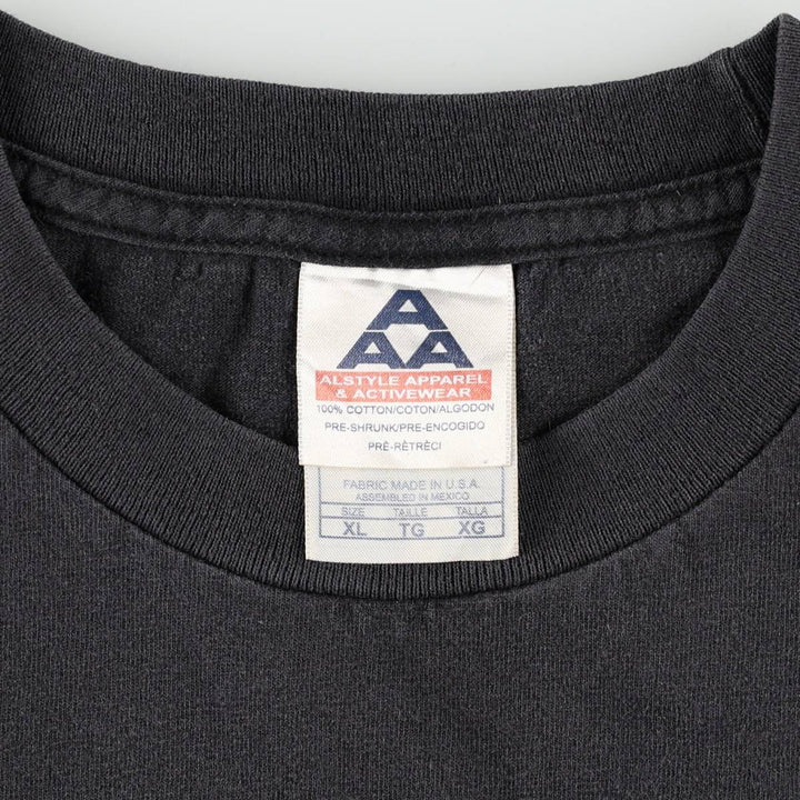 2000'S ALSTYLE MONSTER GARAGE Motorcycle T-shirt, Made in USA, Men's XL equivalent. cotton black type Vintage Second Hand