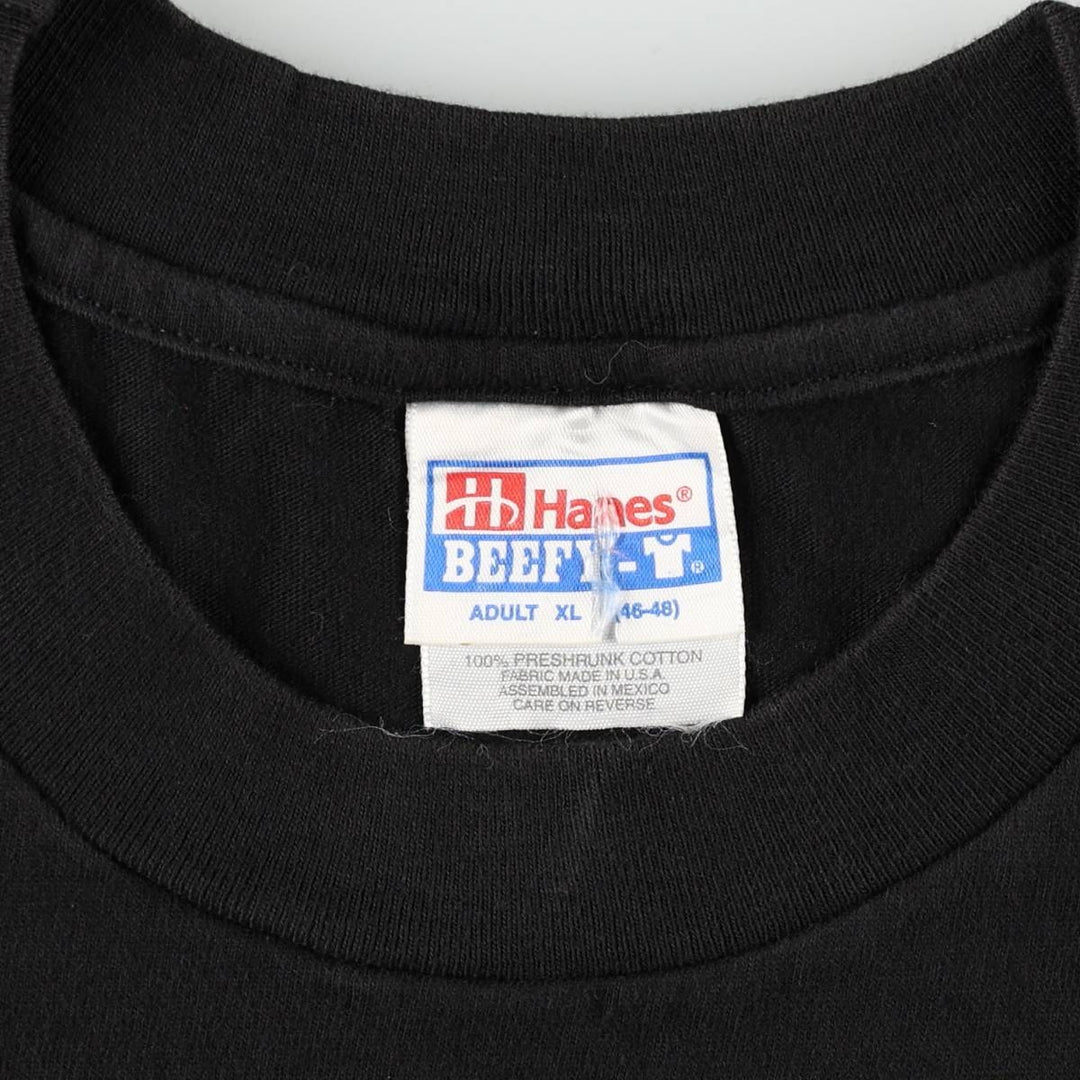 Hanes BEEFY-T Eagle Pattern Bike Week Motorcycle T-Shirt, Men's XL (approx.) cotton black type Vintage Second Hand