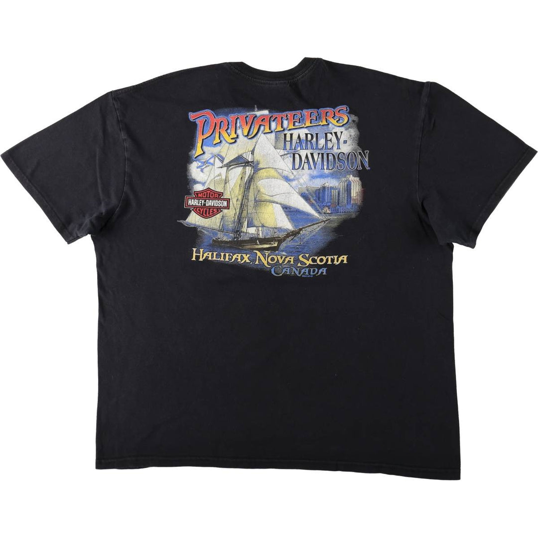Harley-Davidson Fire Pattern Motorcycle Bike T-Shirt Men's XXL unclear black type Vintage Second Hand
