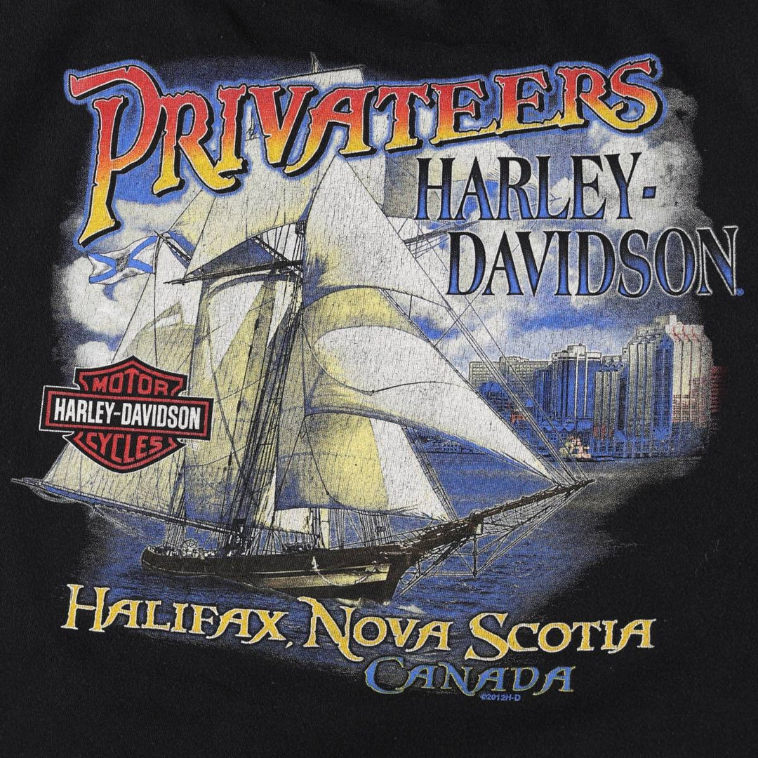 Harley-Davidson Fire Pattern Motorcycle Bike T-Shirt Men's XXL unclear black type Vintage Second Hand