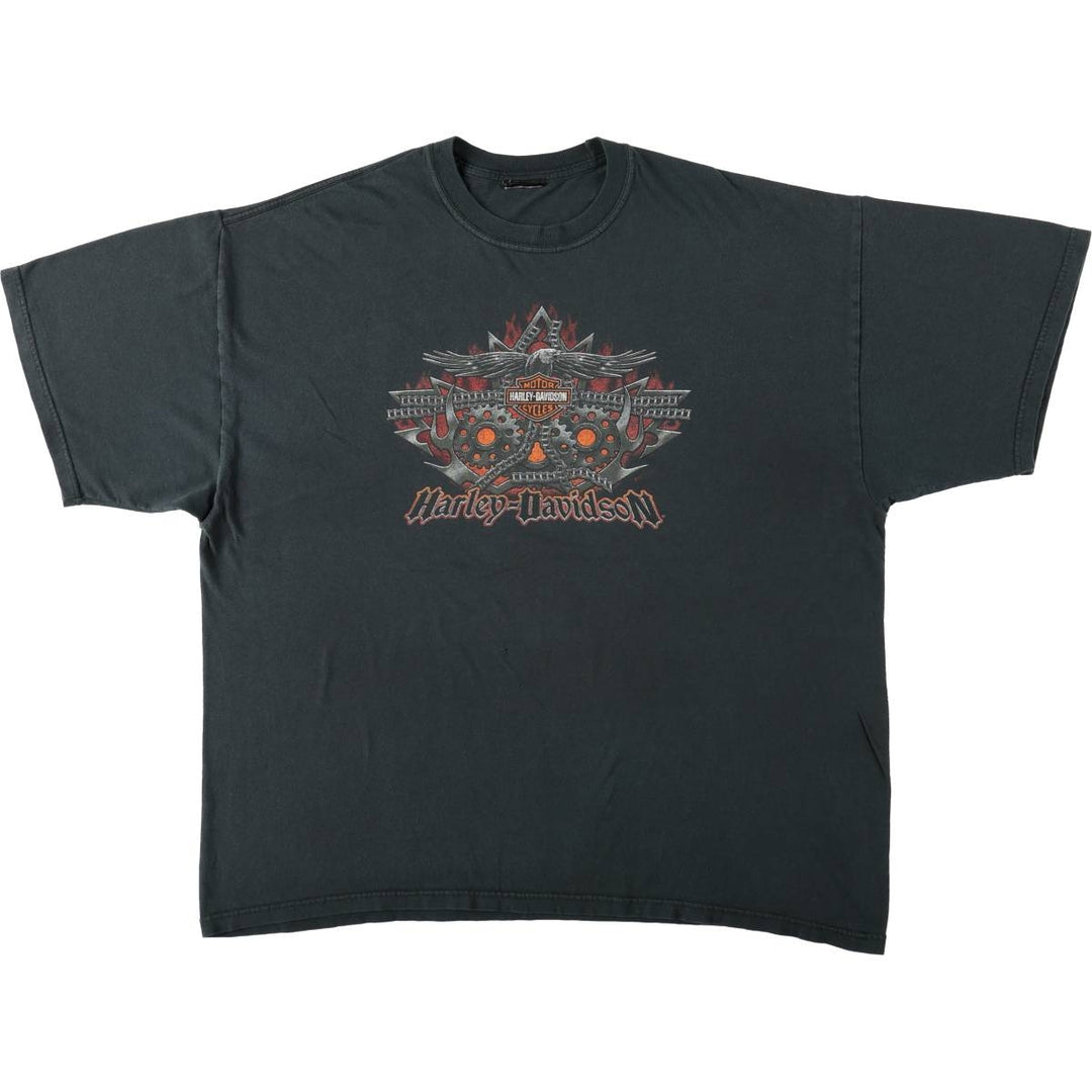 Harley-Davidson Motorcycle Bike T-shirt for men (XL size) unclear black type Vintage Second Hand