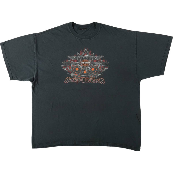 Harley-Davidson Motorcycle Bike T-shirt for men (XL size) unclear black type Vintage Second Hand