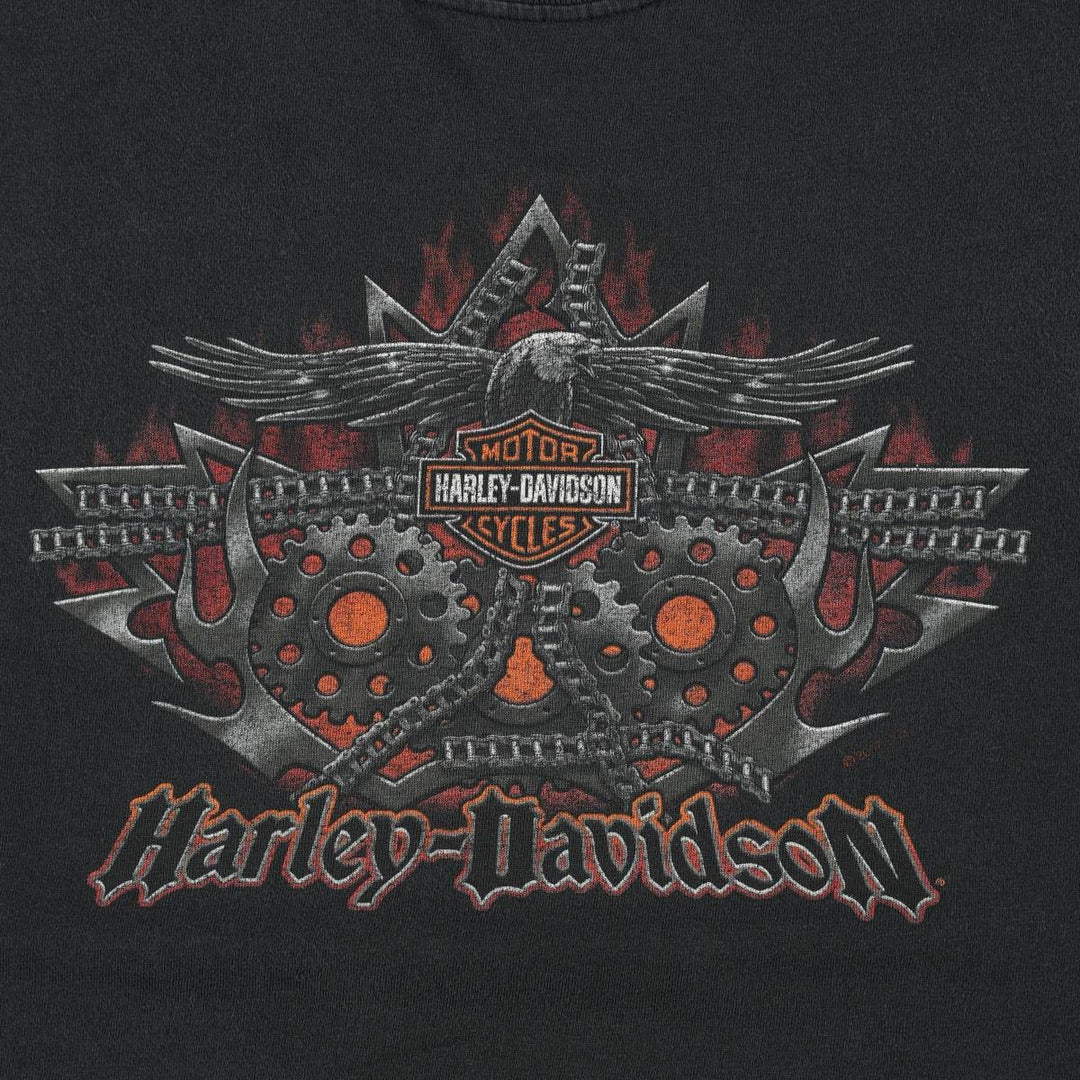 Harley-Davidson Motorcycle Bike T-shirt for men (XL size) unclear black type Vintage Second Hand