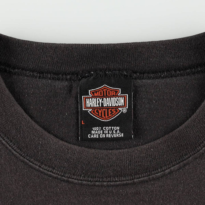 2000'S Harley-Davidson Skull Pattern Tank Top Motorcycle Bike T-Shirt Made in USA Men's Size L (approx.) cotton black type Vintage Second Hand