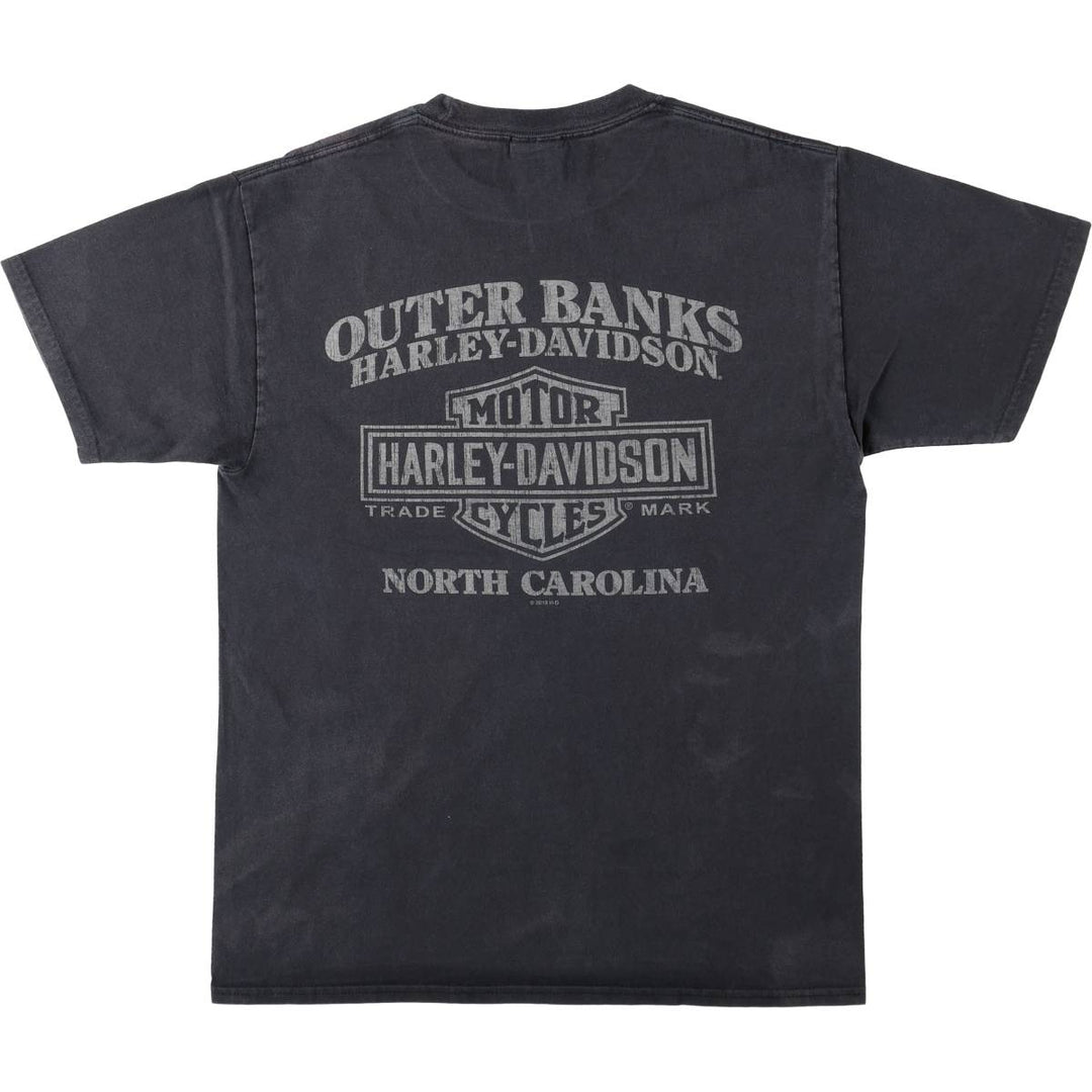 Harley-Davidson Motorcycle Bike T-shirt, Men's Medium cotton black type Vintage Second Hand