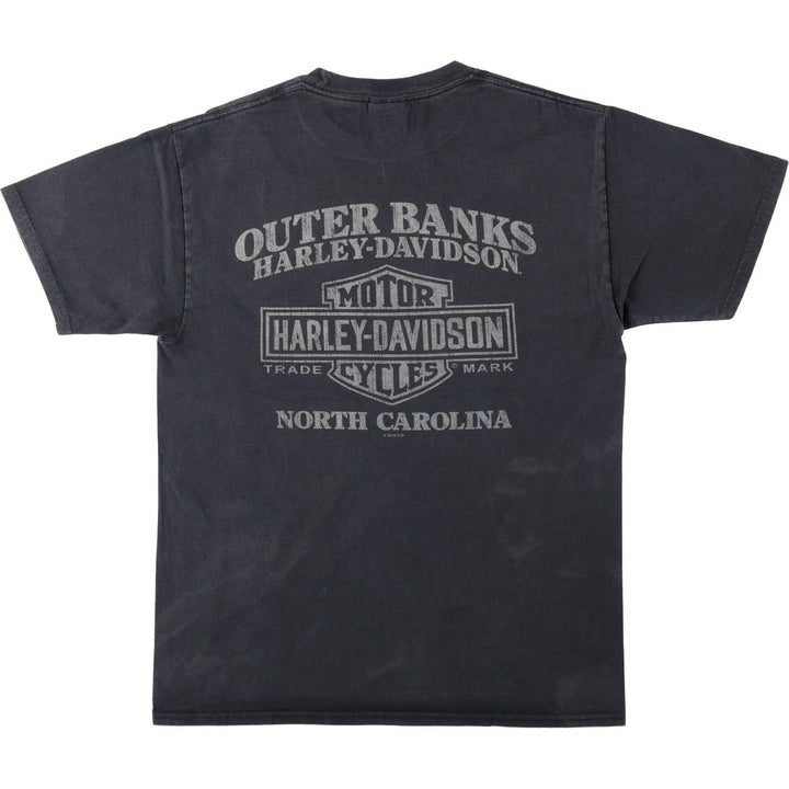Harley-Davidson Motorcycle Bike T-shirt, Men's Medium cotton black type Vintage Second Hand