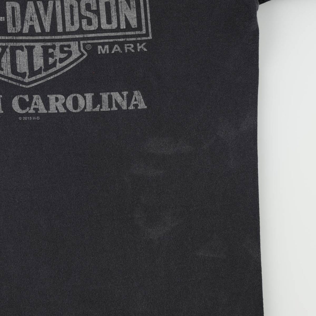 Harley-Davidson Motorcycle Bike T-shirt, Men's Medium cotton black type Vintage Second Hand