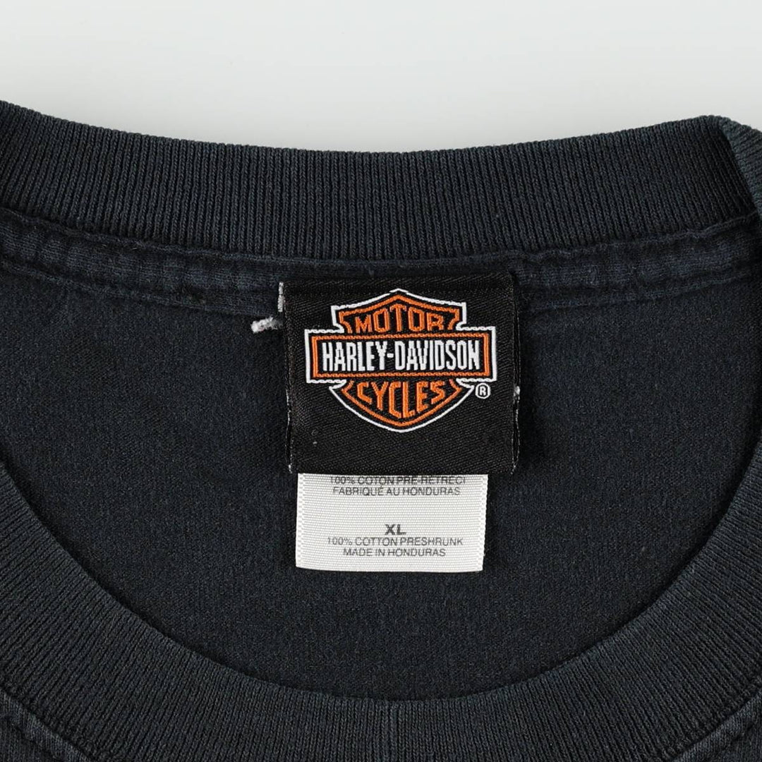 00'S Harley-Davidson Motorcycle Bike T-shirt Men's XL size cotton black type Vintage Second Hand