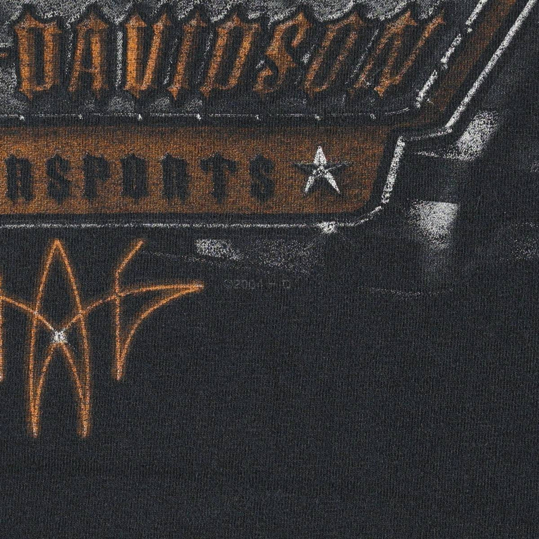 00'S Harley-Davidson Motorcycle Bike T-shirt Men's XL size cotton black type Vintage Second Hand