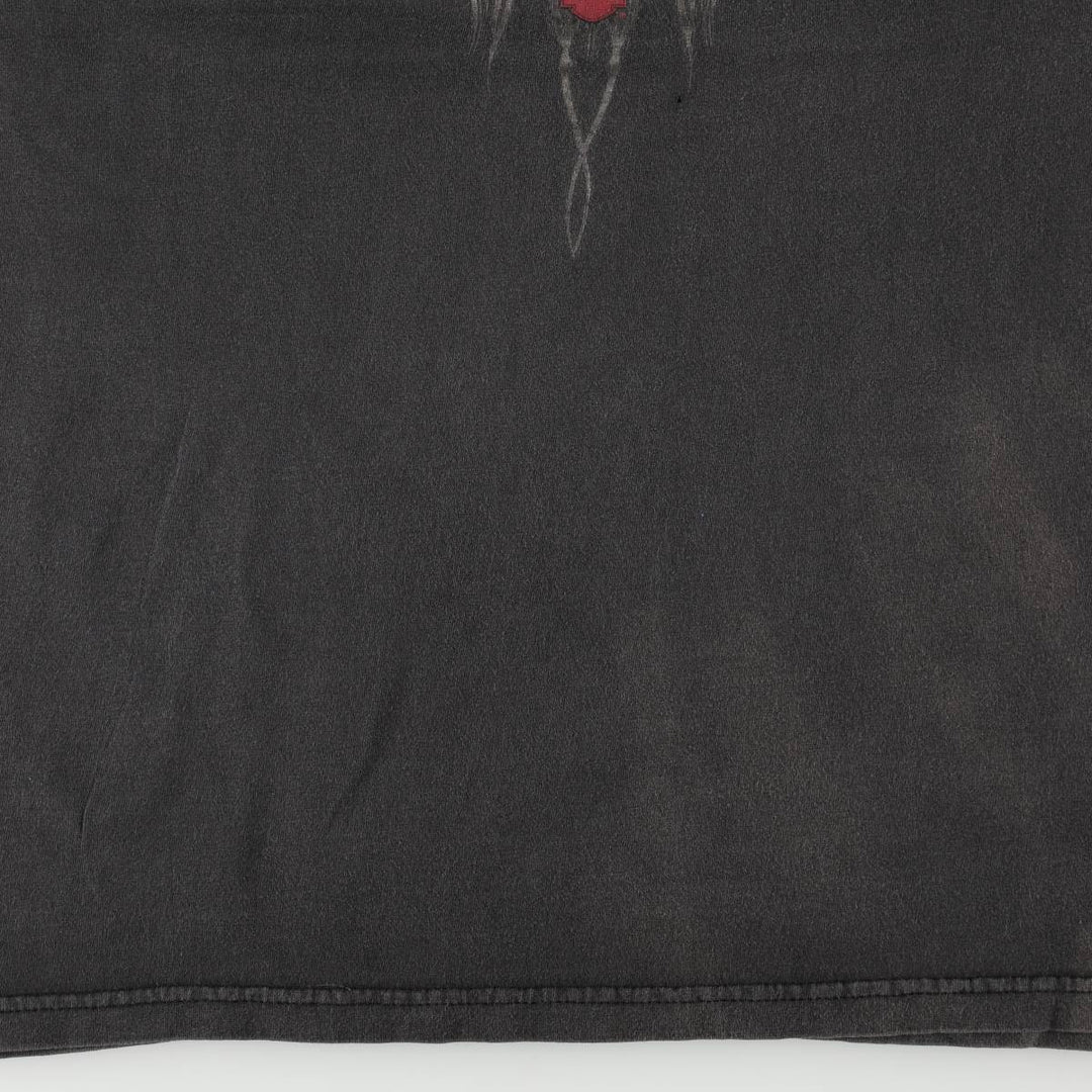 00'S Harley-Davidson Motorcycle Bike T-shirt Men's L size cotton black type Vintage Second Hand