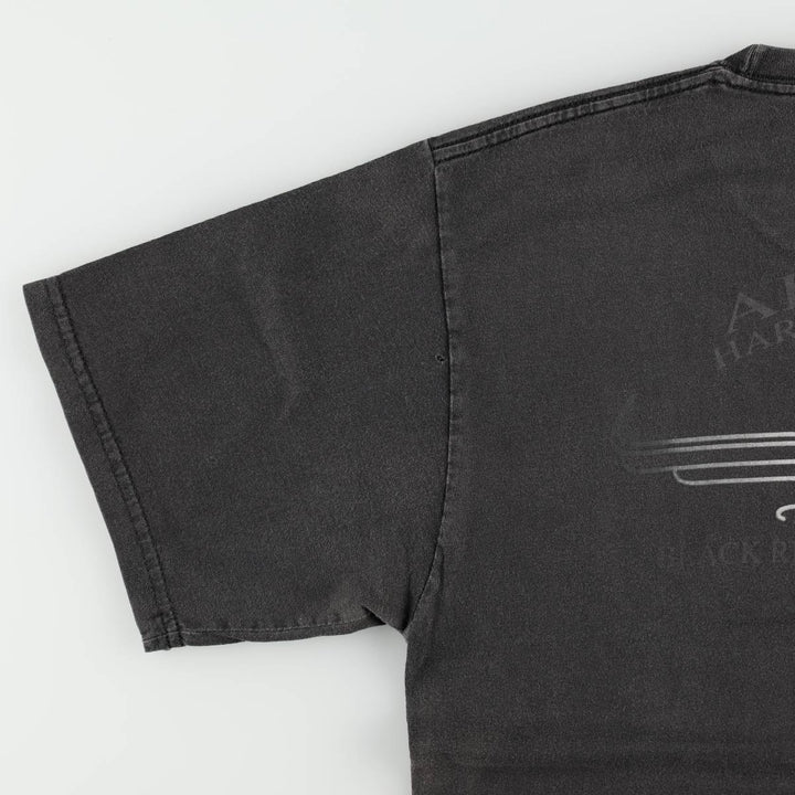 00'S Harley-Davidson Motorcycle Bike T-shirt Men's L size cotton black type Vintage Second Hand
