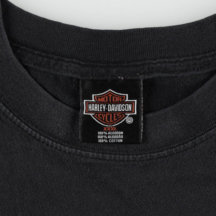 Big Size Harley-Davidson Sleeveless Motorcycle T-Shirt (Men's XXXL equivalent) cotton black type Vintage Second Hand