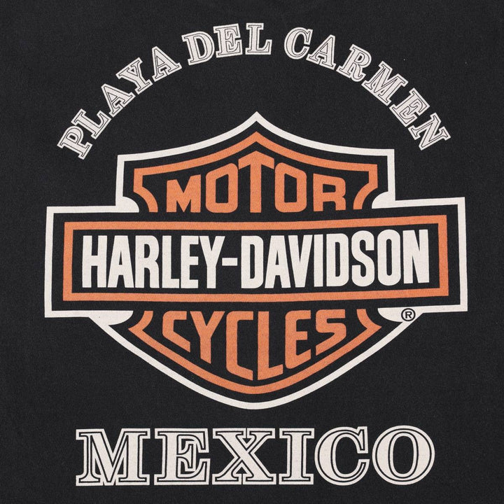 Big Size Harley-Davidson Sleeveless Motorcycle T-Shirt (Men's XXXL equivalent) cotton black type Vintage Second Hand