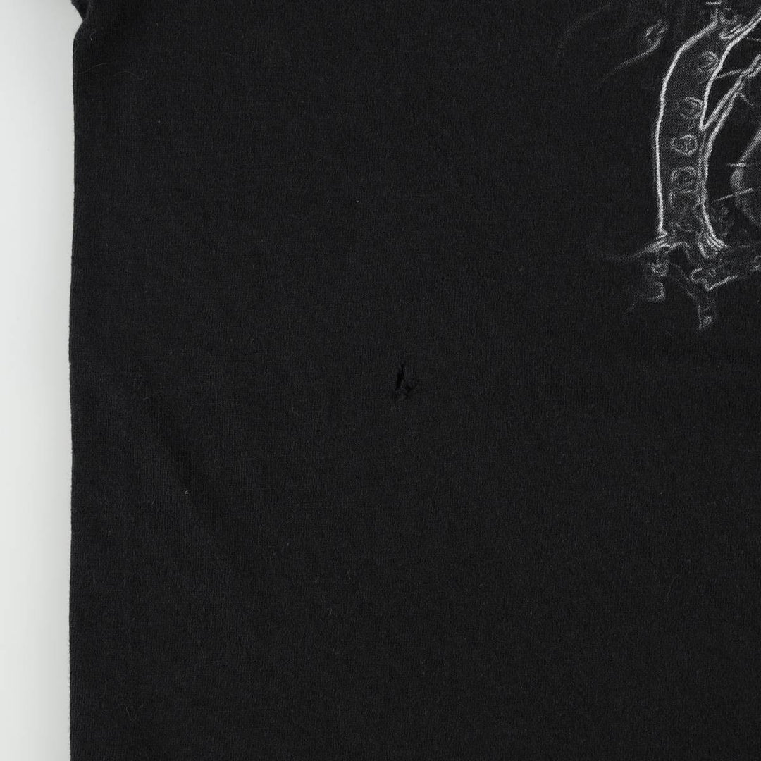 00'S Harley-Davidson Eagle Pattern Motorcycle Bike T-shirt Made in USA Men's L size cotton black type Vintage Second Hand