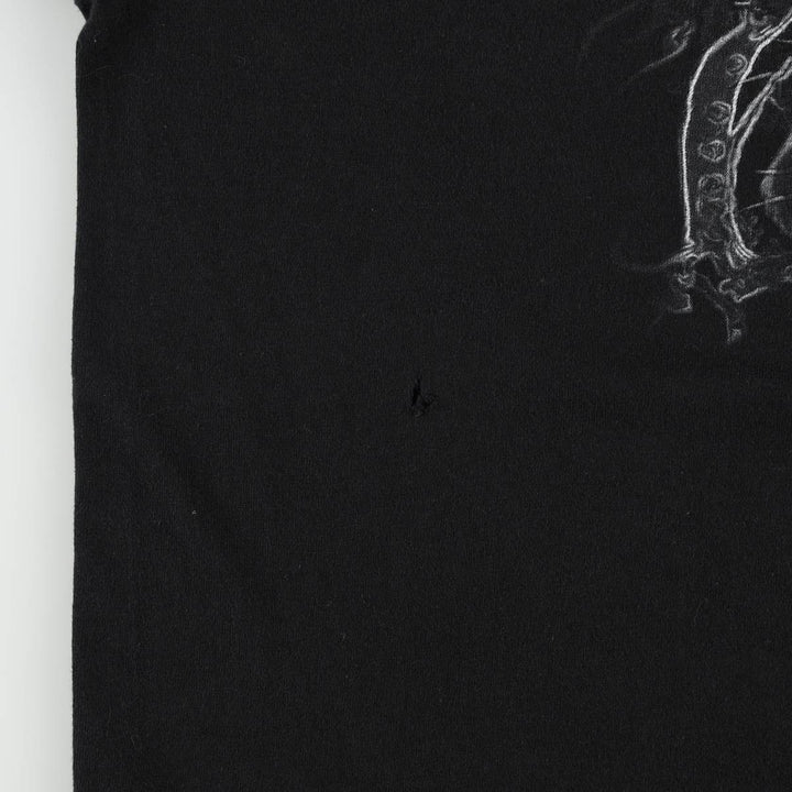00'S Harley-Davidson Eagle Pattern Motorcycle Bike T-shirt Made in USA Men's L size cotton black type Vintage Second Hand