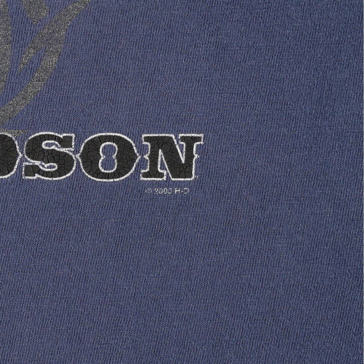 2000'S Harley-Davidson Tribal Motorcycle T-Shirt, Men's XXL (approx.) cotton navy blue type Vintage Second Hand