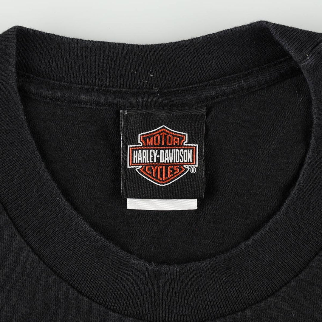 Harley-Davidson Engine Motorcycle Bike T-shirt, Men's L size cotton black type Vintage Second Hand