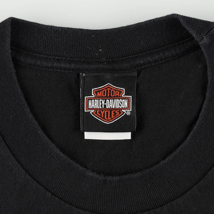 Harley-Davidson Engine Motorcycle Bike T-shirt, Men's L size cotton black type Vintage Second Hand