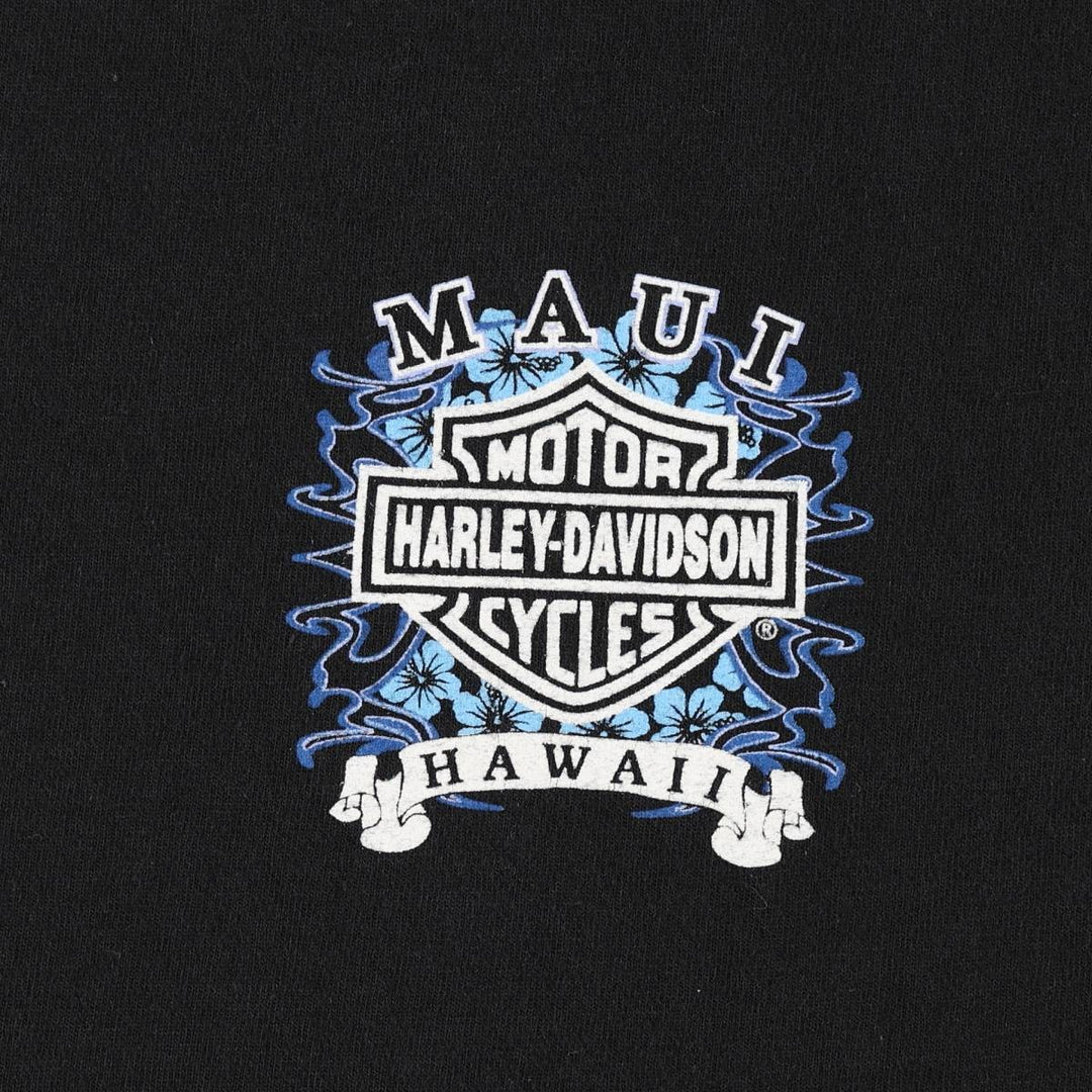 Harley-Davidson Engine Motorcycle Bike T-shirt, Men's L size cotton black type Vintage Second Hand