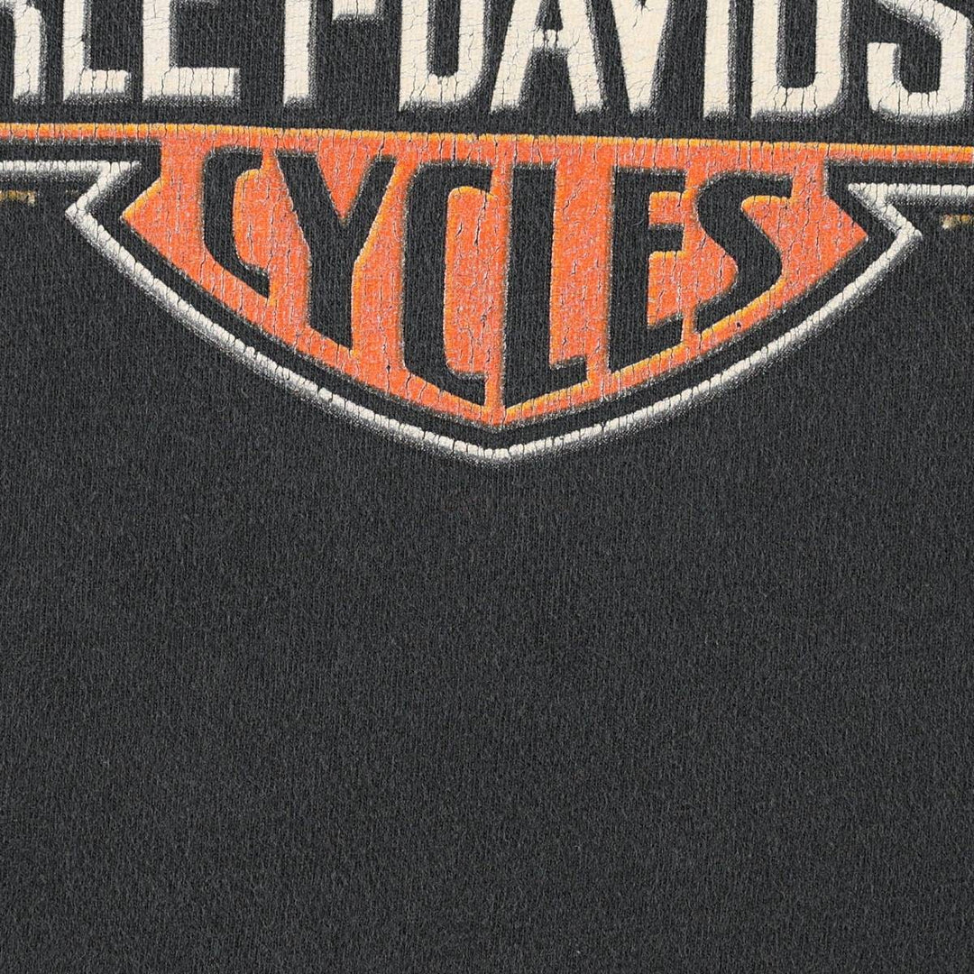 Harley-Davidson Eagle Pattern Motorcycle Bike T-shirt Men's XL unclear black type Vintage Second Hand