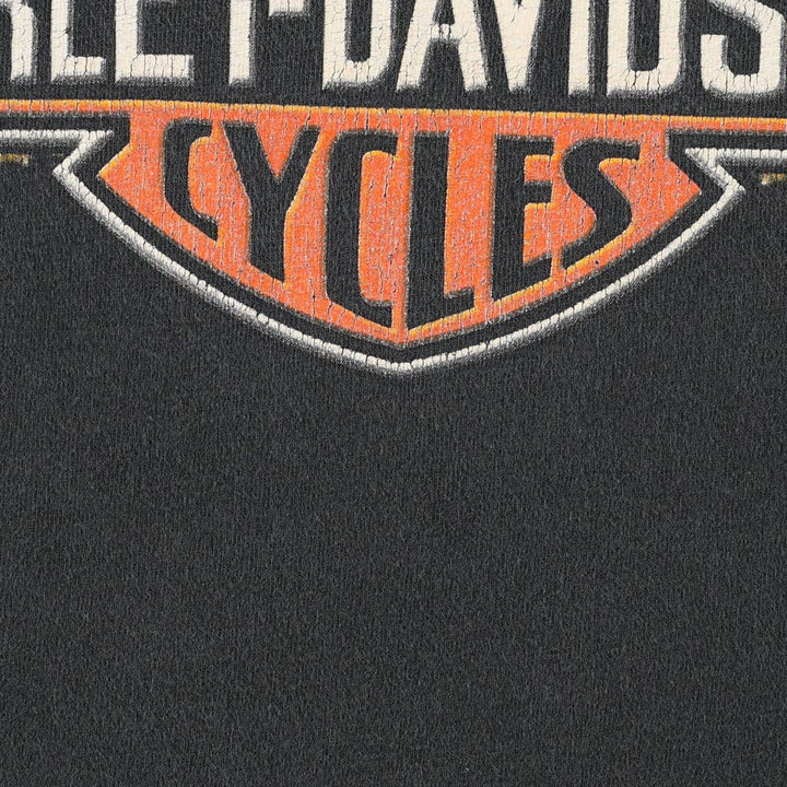 Harley-Davidson Eagle Pattern Motorcycle Bike T-shirt Men's XL unclear black type Vintage Second Hand