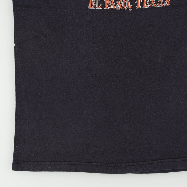 2000'S Harley-Davidson Painted Motorcycle T-Shirt, Made in USA, Men's Size XL (approx.) cotton black type Vintage Second Hand
