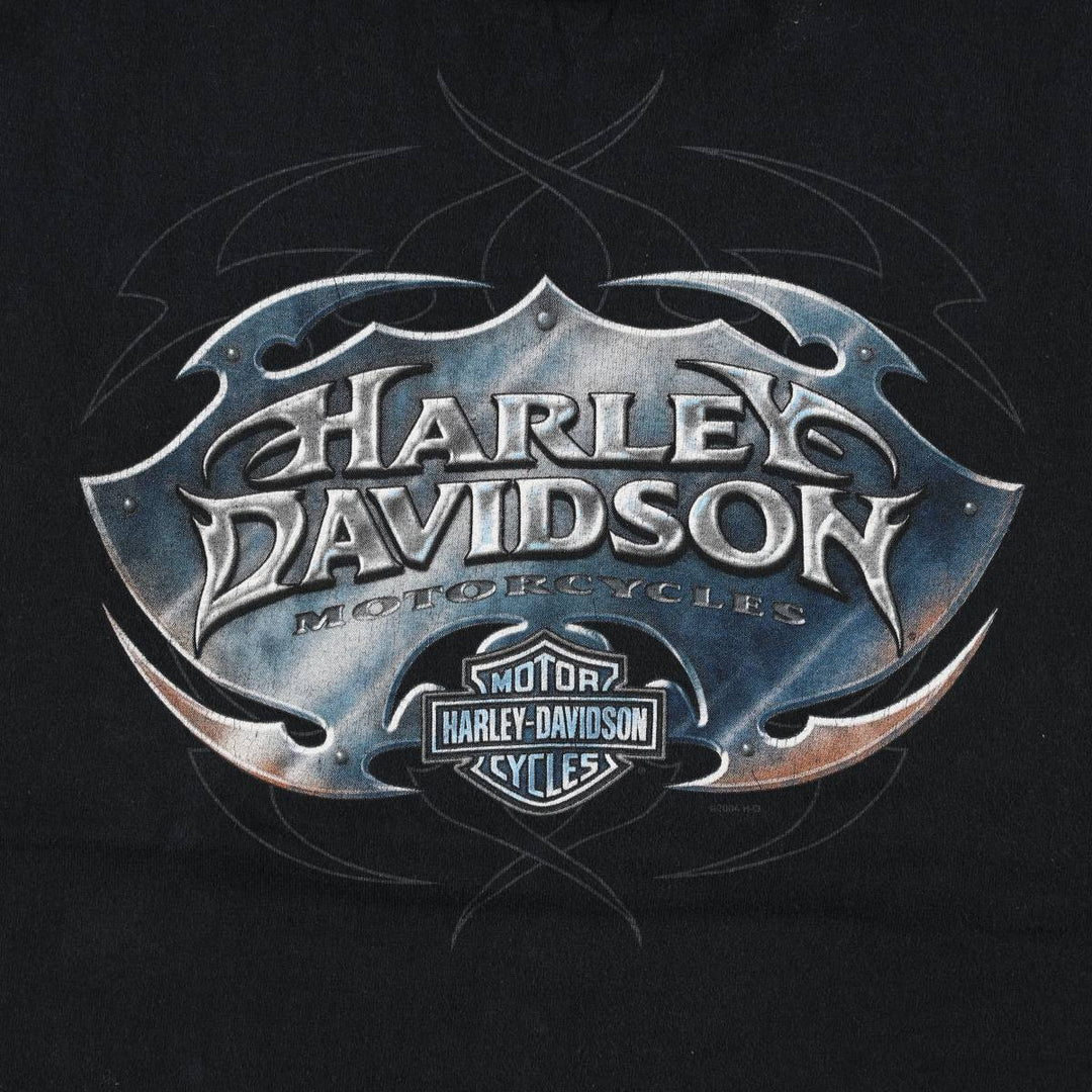 00'S Harley-Davidson Sleeveless Motorcycle Bike T-shirt Made in USA Men's L size cotton black type Vintage Second Hand