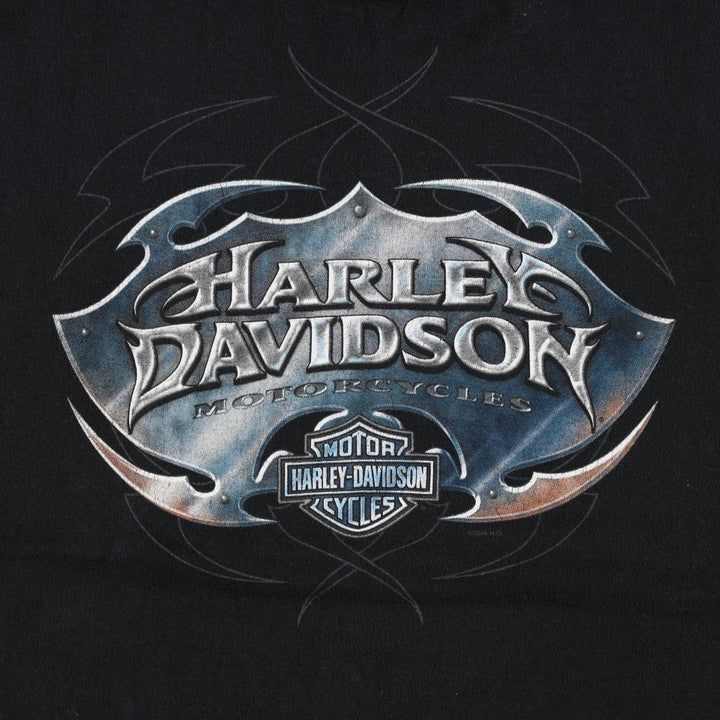 00'S Harley-Davidson Sleeveless Motorcycle Bike T-shirt Made in USA Men's L size cotton black type Vintage Second Hand