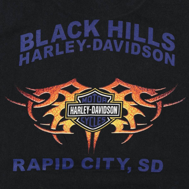 00'S Harley-Davidson Sleeveless Motorcycle Bike T-shirt Made in USA Men's L size cotton black type Vintage Second Hand