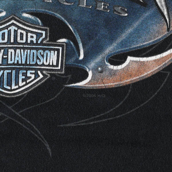 00'S Harley-Davidson Sleeveless Motorcycle Bike T-shirt Made in USA Men's L size cotton black type Vintage Second Hand