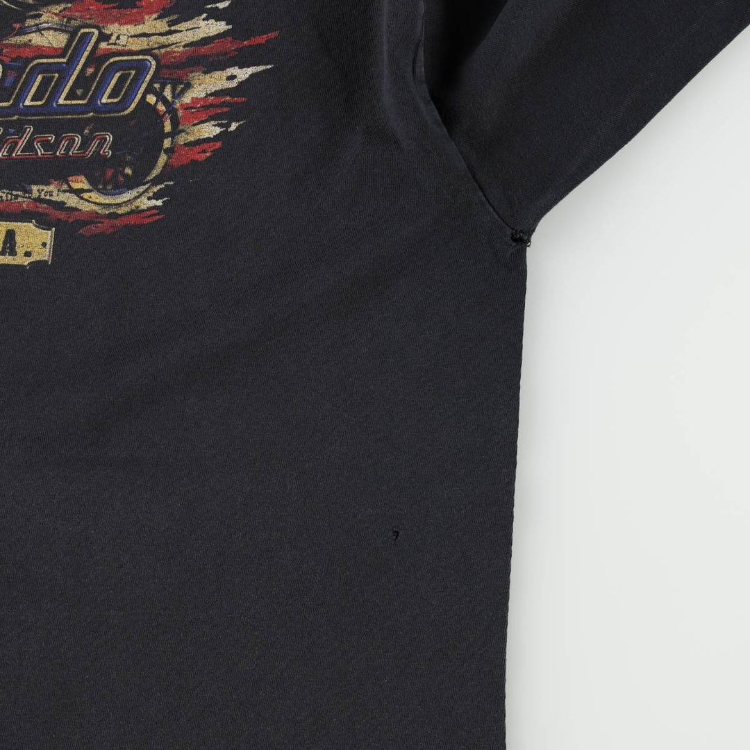 2000'S Harley-Davidson Eagle Pattern/Stars and Stripes Motorcycle T-Shirt, Men's Size L (approx.) unclear black type Vintage Second Hand