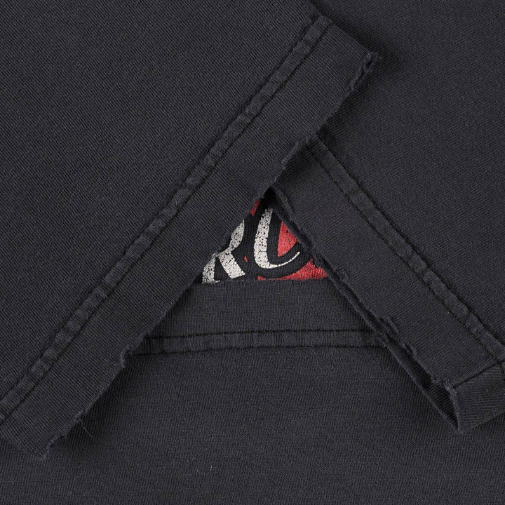 00'S Harley-Davidson Fire Pattern Motorcycle Bike T-Shirt Men's M unclear black type Vintage Second Hand