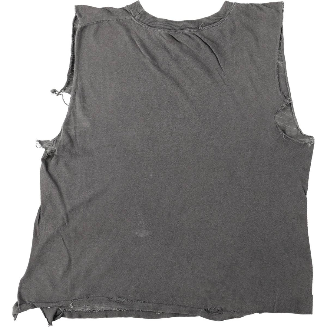 Harley-Davidson Eagle Pattern Sleeveless Motorcycle T-Shirt, Men's Size XL (approx.) unclear Charcoal Vintage Second Hand