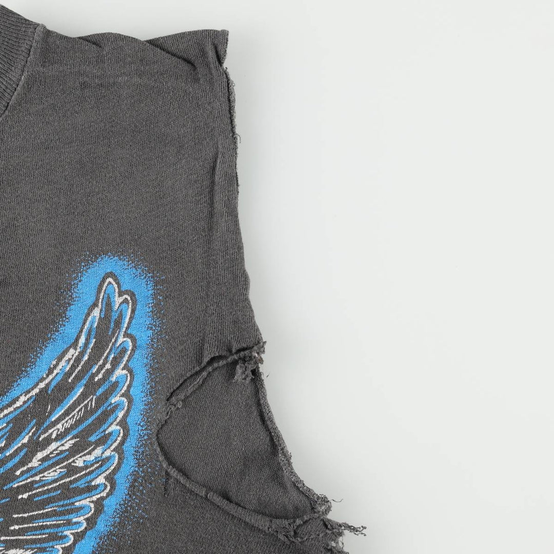 Harley-Davidson Eagle Pattern Sleeveless Motorcycle T-Shirt, Men's Size XL (approx.) unclear Charcoal Vintage Second Hand