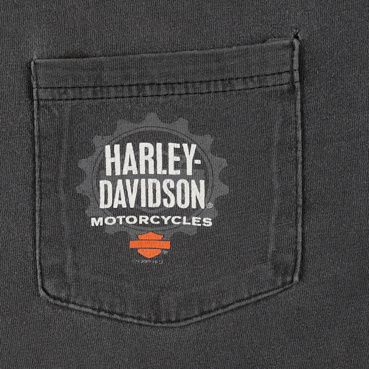 90'S Harley-Davidson Motorcycle Bike T-shirt, Men's XL, Vintage unclear Charcoal Vintage Second Hand