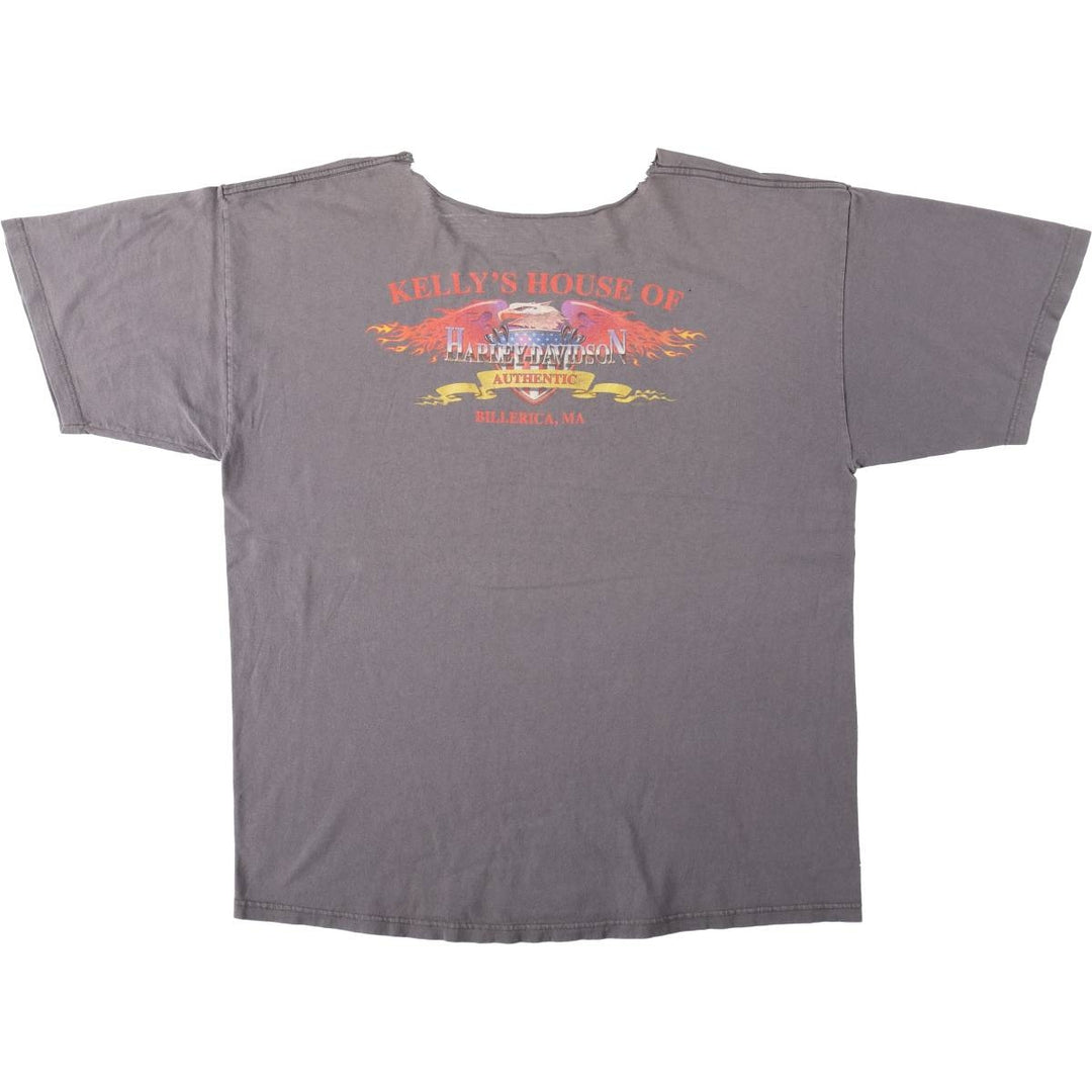 Harley-Davidson Eagle Pattern Motorcycle Bike T-shirt Men's XL unclear Charcoal Vintage Second Hand