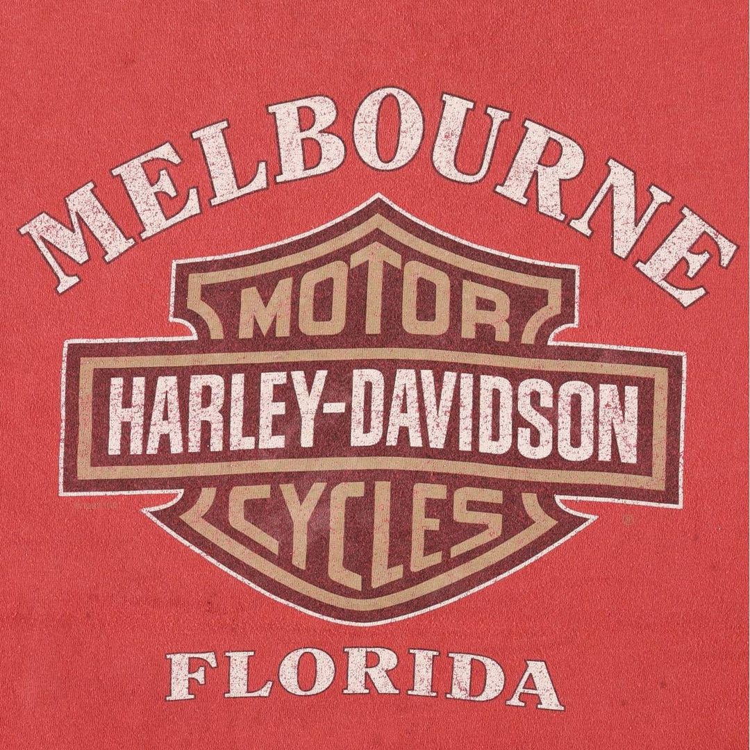 90'S Harley-Davidson Motorcycle Bike T-shirt Made in USA Men's L Vintage cotton red type Vintage Second Hand