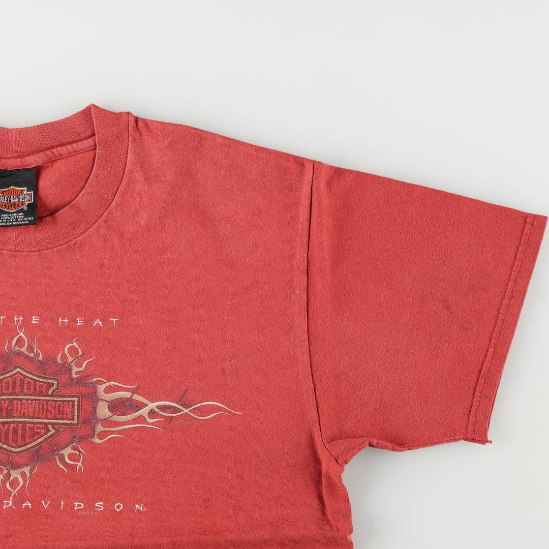 90'S Harley-Davidson Motorcycle Bike T-shirt Made in USA Men's L Vintage cotton red type Vintage Second Hand