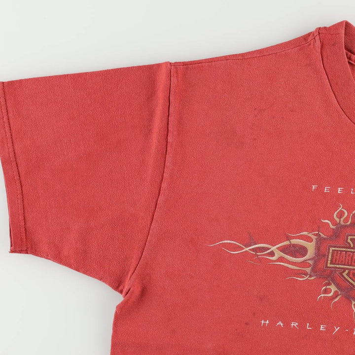90'S Harley-Davidson Motorcycle Bike T-shirt Made in USA Men's L Vintage cotton red type Vintage Second Hand