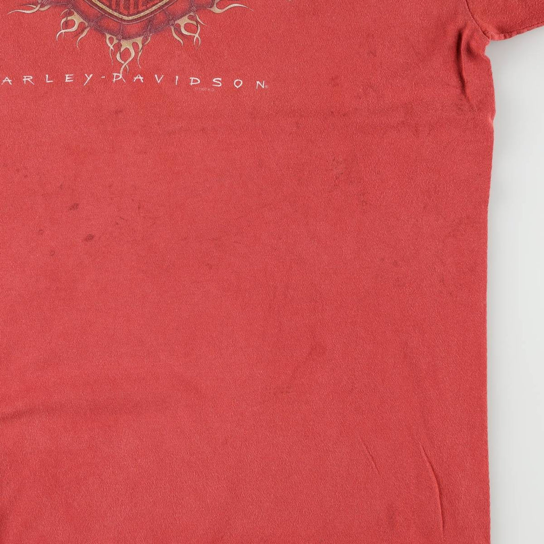 90'S Harley-Davidson Motorcycle Bike T-shirt Made in USA Men's L Vintage cotton red type Vintage Second Hand