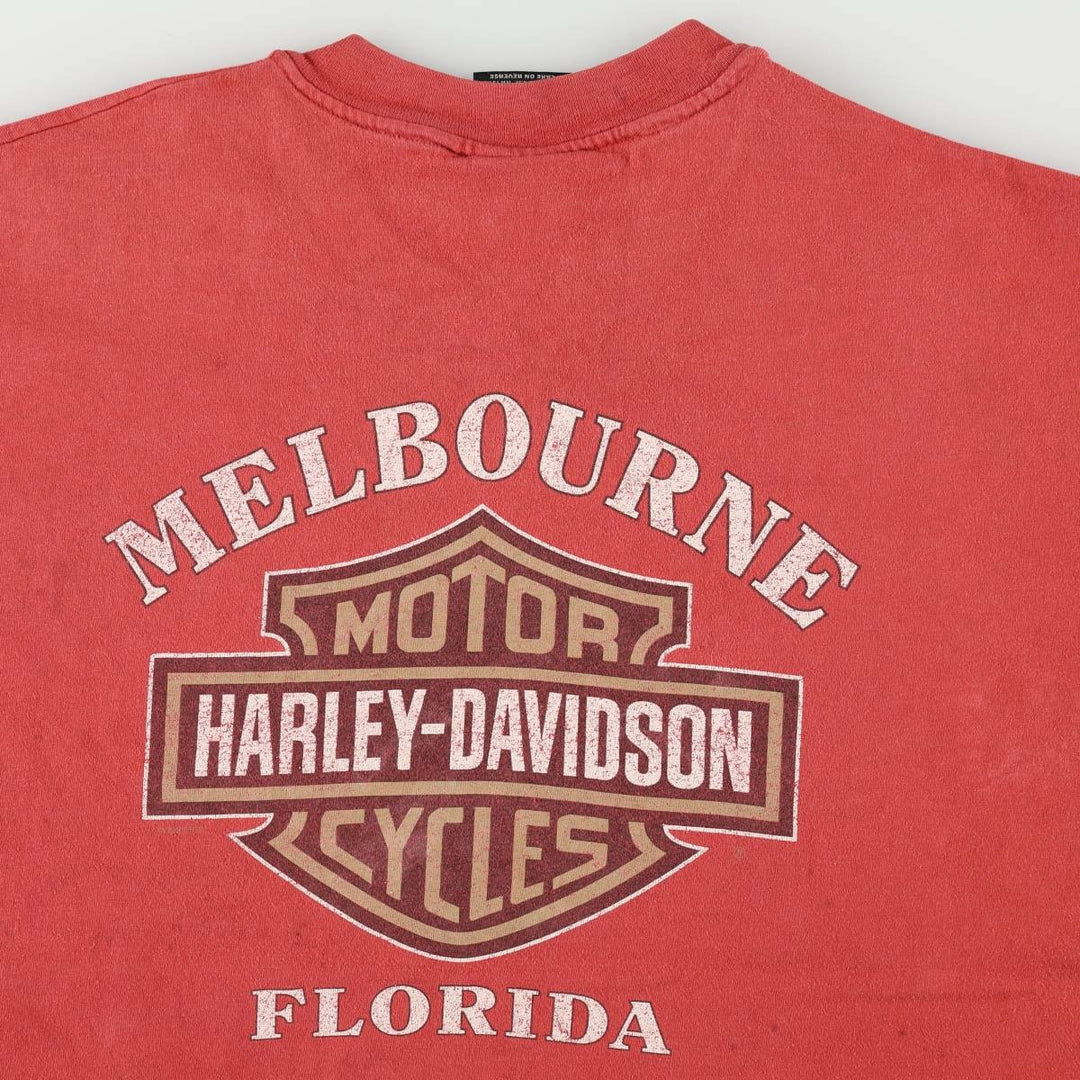 90'S Harley-Davidson Motorcycle Bike T-shirt Made in USA Men's L Vintage cotton red type Vintage Second Hand