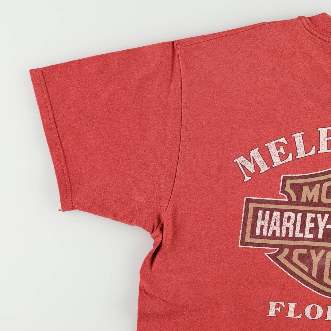 90'S Harley-Davidson Motorcycle Bike T-shirt Made in USA Men's L Vintage cotton red type Vintage Second Hand