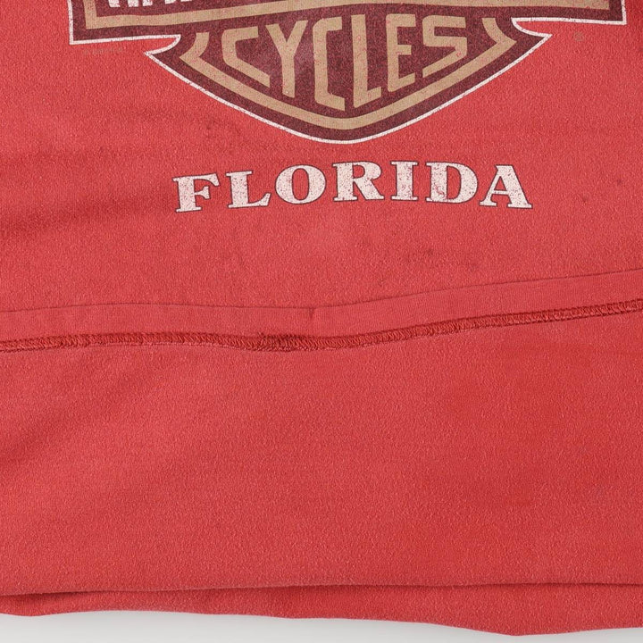 90'S Harley-Davidson Motorcycle Bike T-shirt Made in USA Men's L Vintage cotton red type Vintage Second Hand