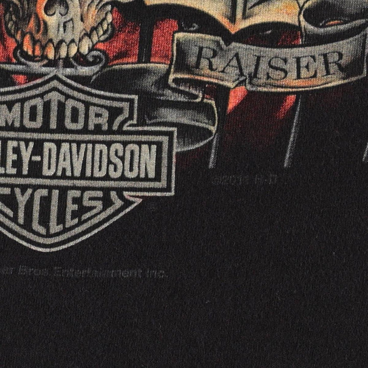 Harley-Davidson LOONEY TUNES Motorcycle T-Shirt, Men's Size L (approx.) cotton black type Vintage Second Hand