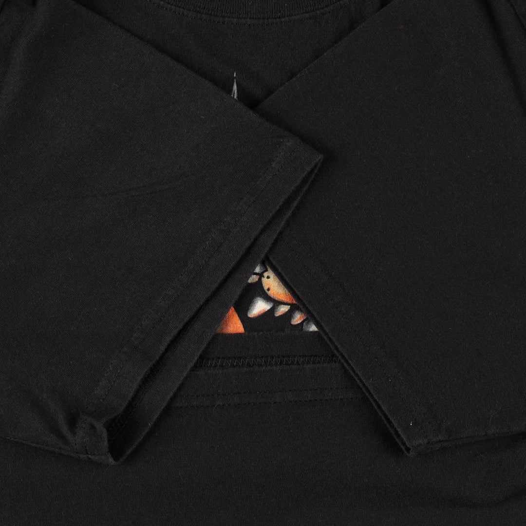 Harley-Davidson LOONEY TUNES Motorcycle T-Shirt, Men's Size L (approx.) cotton black type Vintage Second Hand